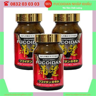 (Hộp 150 viên) Liệu trình 3 hộp Fucoidan Nozomi Nhật Bản tặng 2 hộp 60 viên