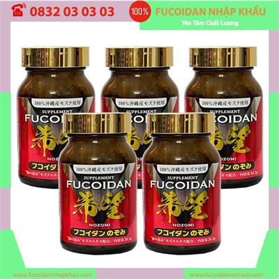 (Hộp 150 viên) Liệu trình 5 hộp Fucoidan Nozomi Nhật Bản tặng 4 hộp 60 viên